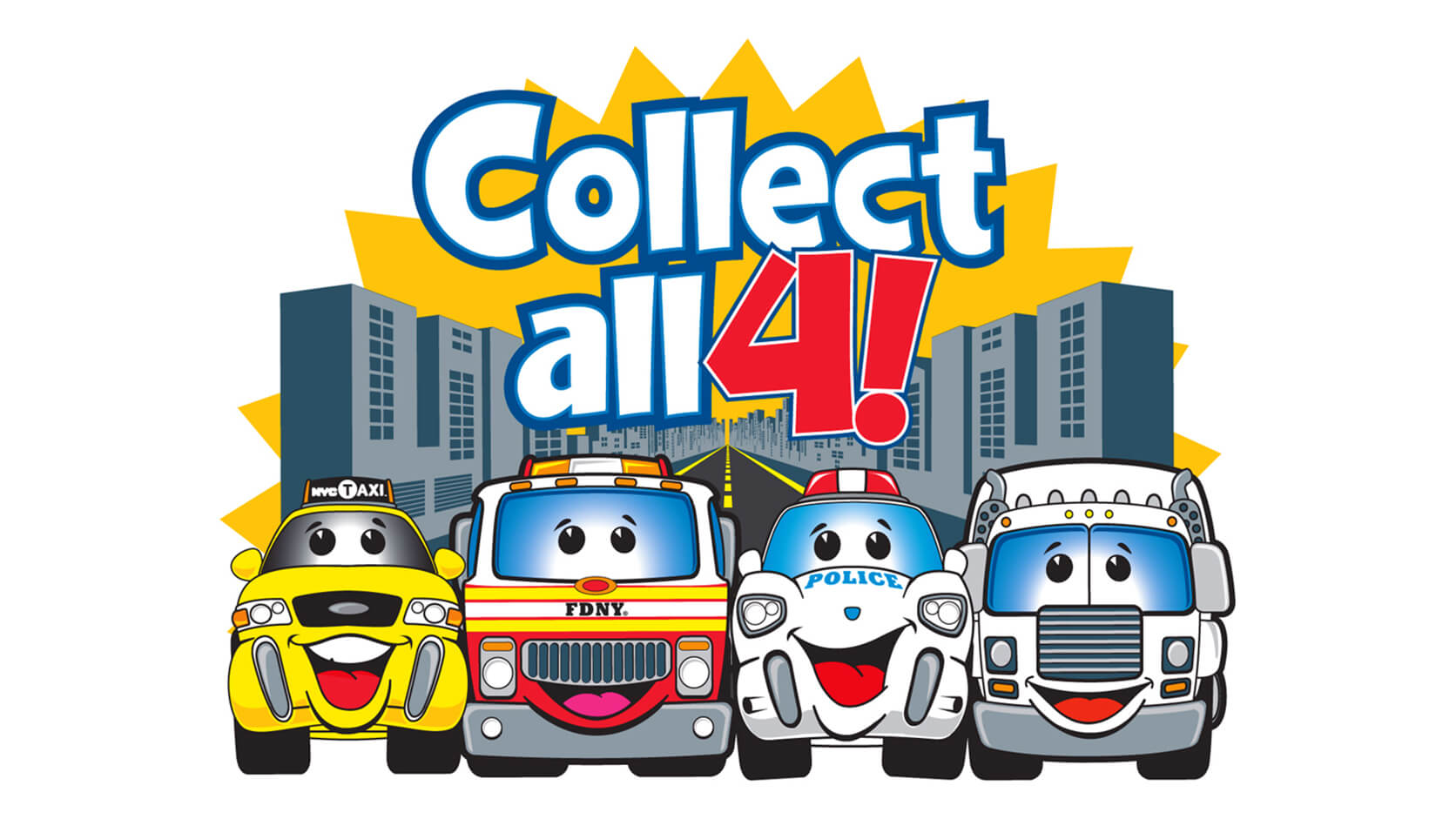 Bronx Toys Collect All 4 MS Design Logo Design