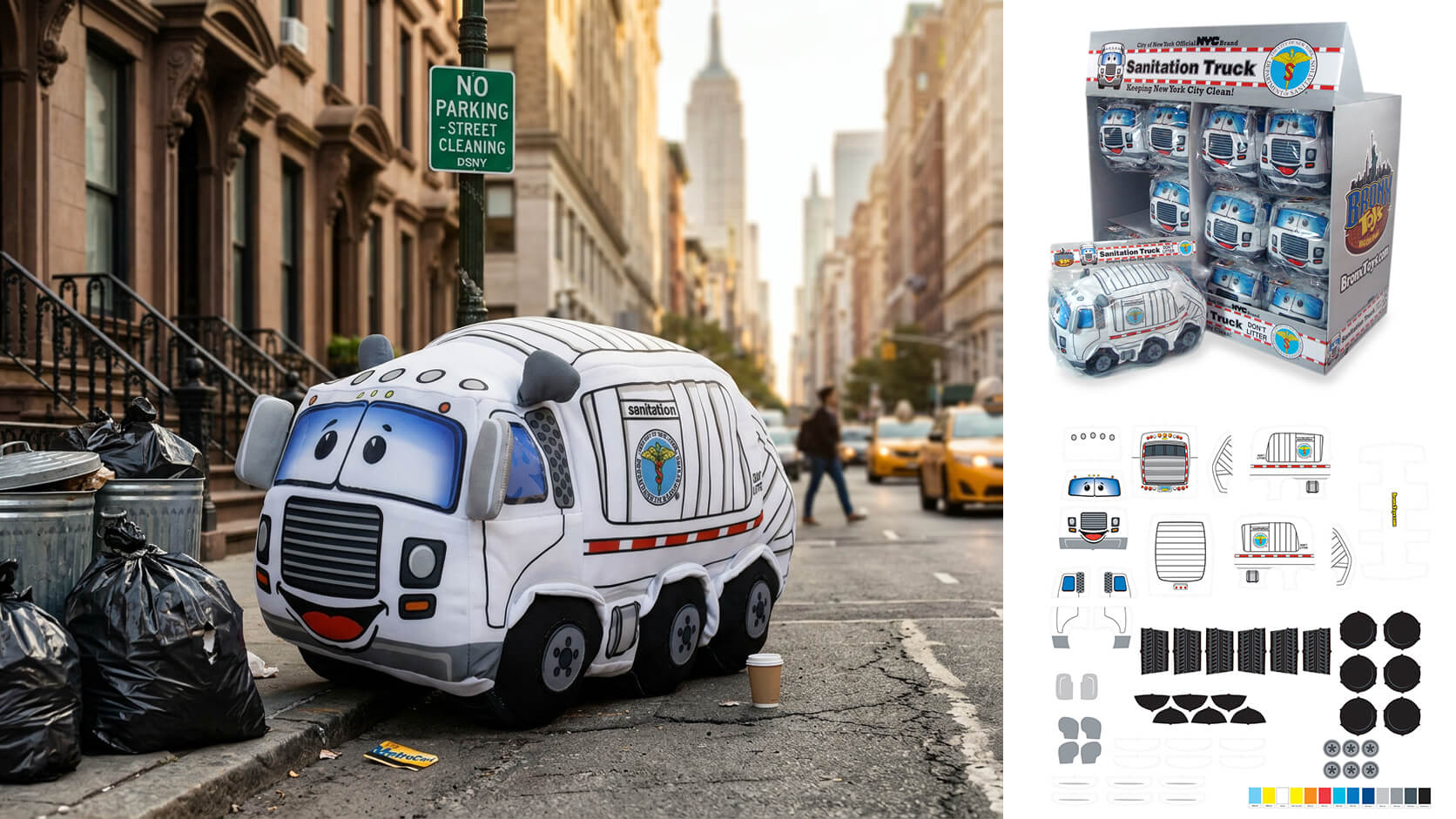 Bronx Toys DSNY Truck Plush MS Design Plush Toy Design