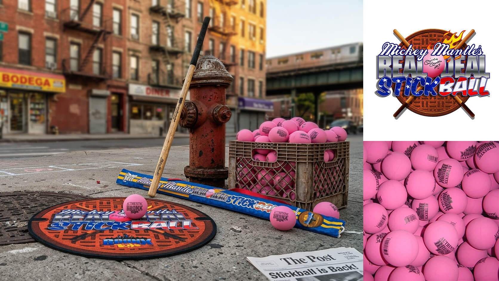 Bronx Toys Micky Mantles Real Deal Stickball MS Design Product Design